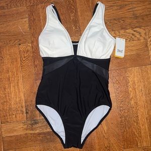 Everlast sport black and white bathing suit one piece